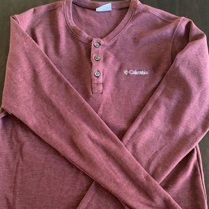 Mens Columbia Waffle Henley (M)